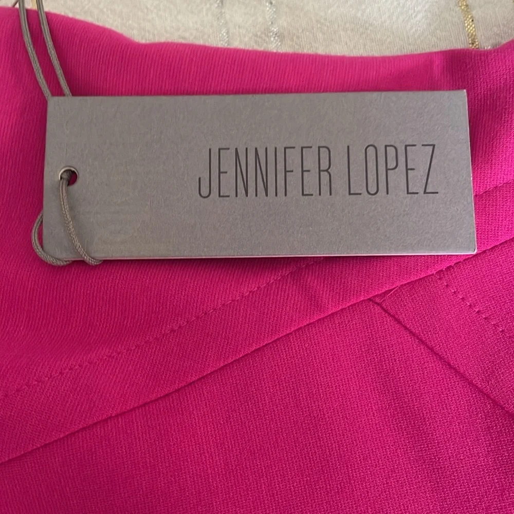JENNIFER LOPEZ Dress Pink Ponte Knit Flattering MIDI Stretchy Sleeveless 6